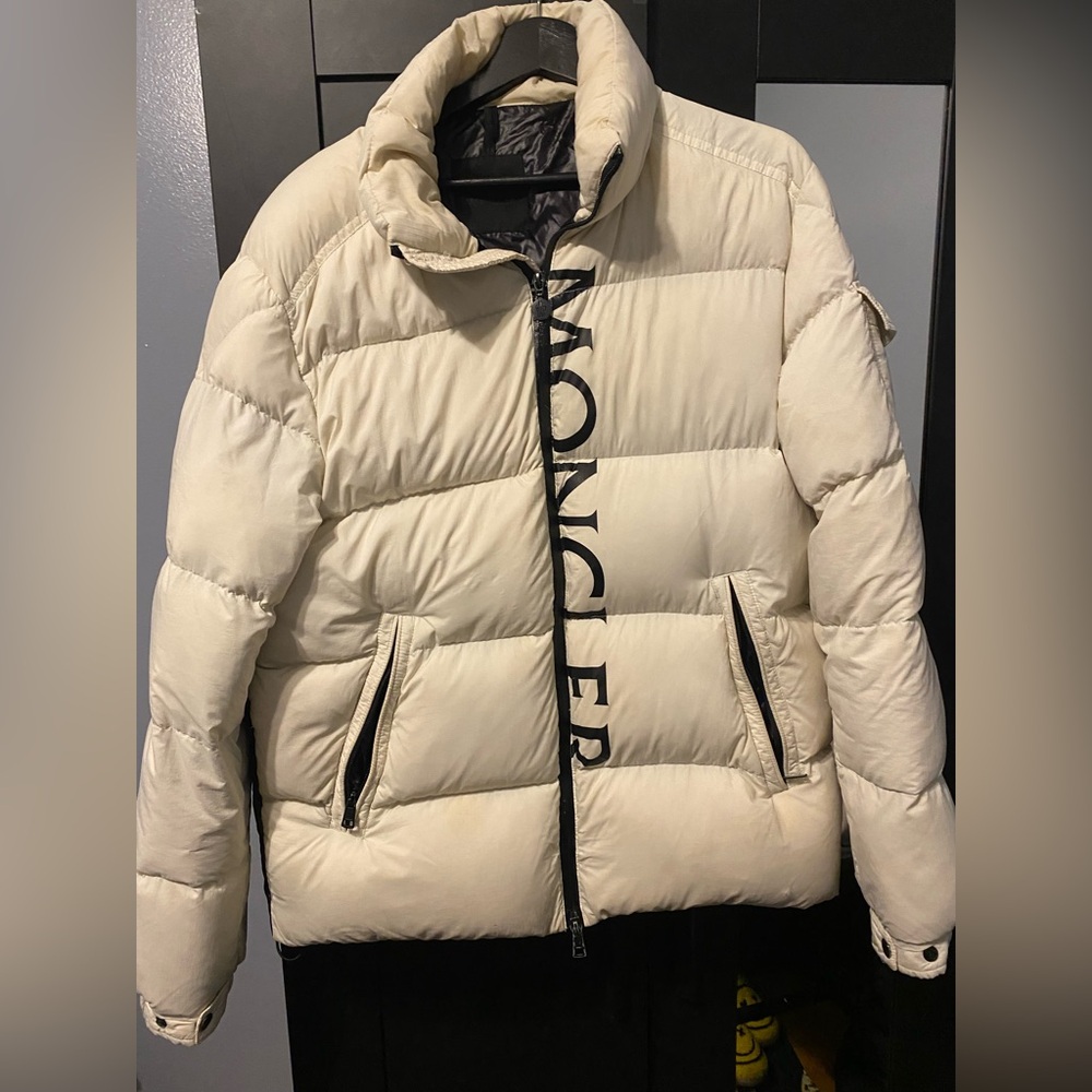 Moncler Beige Puffer Jacket for Men